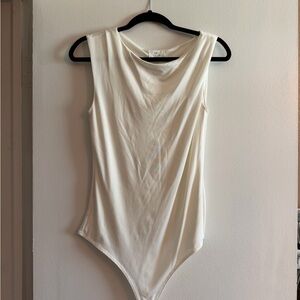 Live in the Moment Size Medium M White Bodysuit Tank Top